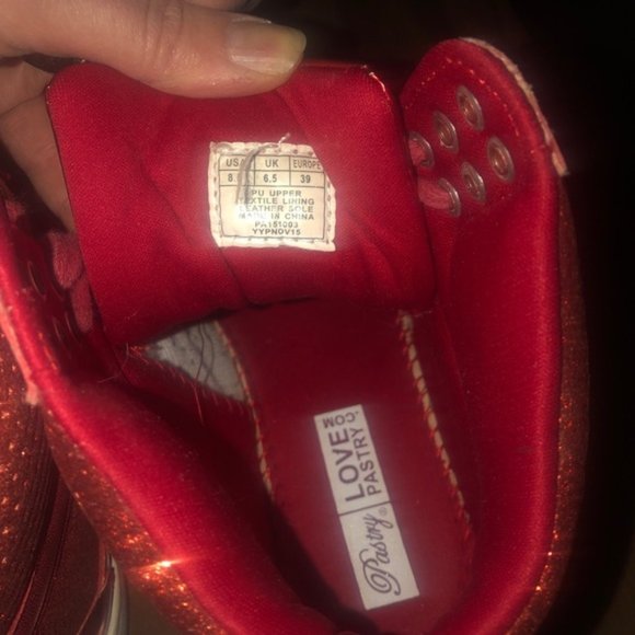 Pastry metallic glitter hightop sneakers 8.5 - Picture 2 of 5